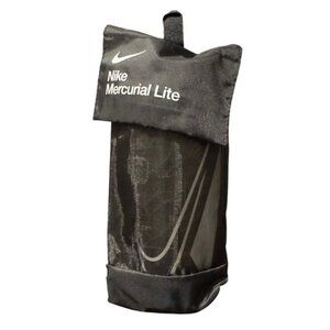 Nike Mercurial Lite Soccer Shin Guards Black White XS with Sleeves and Bag